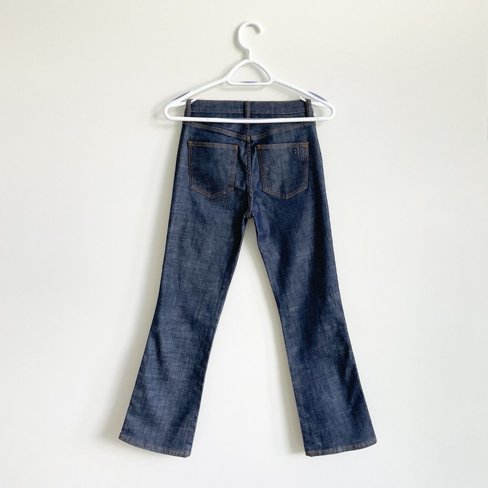 NWOT Tory Burch Mid-rise Cropped Bootcut Jeans Size 24 - Picture 3 of 7